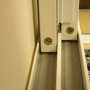 Picture of the 2 track system in our Horizontal sliding secondary glazing.